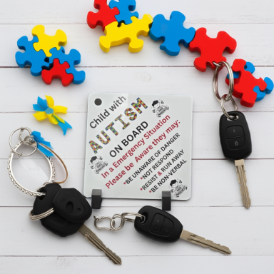 autism awareness car window sign